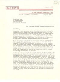 [Carta] 1956 July 25, 112 East 19 Street, New York 3, N. Y., [EE.UU.] [a] Mrs. Doris Dana, 15 Spruce Street, Roslyn Harbour, Lond [i.e. Long] Island, New York, [EE.UU.]