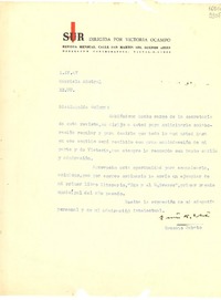 [Carta] 1947 abr. 1, [Buenos Aires, Argentina] [a] Gabriela Mistral, Estados Unidos