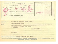 [Telegrama] 1952 nov. 10, Napoli, [Italia] [a] presidente Carlos Ibañez, [La] Moneda, Santiago, Chile