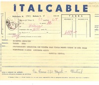 [Telegrama] 1952 dic. 1, Napoli, [Italia] [a] Ministro [de] Educación, [La] Habana, Cuba