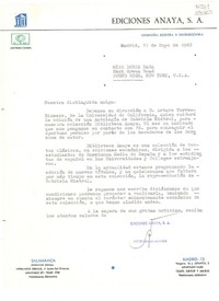 [Carta] 1966 mayo 11, Madrid, [España] [a] Miss Doris Dana, Hach Green Road, Pound Rige, New York