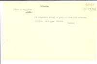 [Telegrama] [1952?], [Nápoles, Italia?] [a] Cónsul de Argentina, Roma, [Italia]