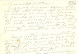 [Carta] [a] querida señora