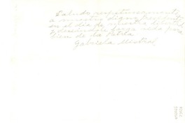 [Carta] [al] Presidente