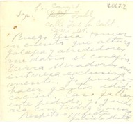[Telegrama] 1949 oct. 15, Hotel México [Jalapa, México] [a] Angel Carvajal, Hotel Isabel, [México?]