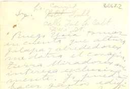 [Telegrama] 1949 oct. 15, Hotel México [Jalapa, México] [a] Angel Carvajal, Hotel Isabel, [México?]