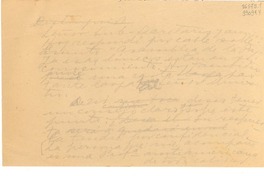 [Carta] [al] Señor Subsecretario y amigo