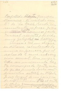 [Carta] [a] Respetado maestro Francois Mauriac