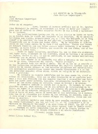 [Carta] Los Andes, [Chile] [a] Señor Juan Enrique Lagarrigue, Santiago