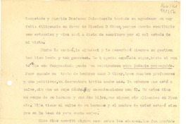 [Carta] Petrópolis, Brasil [al] Respetado y querido Profesor Palacios