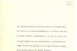 [Carta] 1943 ene. 19, Petrópolis, Brasil [a] Carlos Guastavino