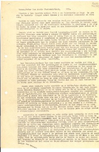 [Carta] [al] Excmo. Señor Don Assis Chateaubriand, Rio, [Brasil]