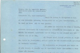 [Carta] 1941 ene. 7, Petrópolis, [Brasil] [a] Excmo. Sr. Mauricio Nabuco, Sub-Secretario de Relaciones, Rio