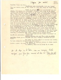 [Carta] [a] Querido Jorge de Alba