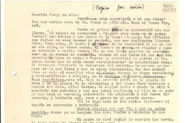 [Carta] [a] Querido Jorge de Alba