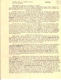 [Carta] [a] Excmo. Sr. Hernán Cuevas, Río de Janeiro