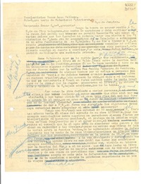 [Carta] [a] Excelentisimo Señor León Velloso, Sub-Secretario de Relaciones Exteriores, Río de Janeiro
