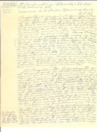 [Carta] 1939 ene. 7, St. Agustine, Florida, EE.UU. [al] Excmo. D. Pedro Aguirre Cerda