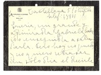 [Carta] [1933] , [España] [a] Gabriela Mistral