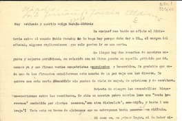 [Carta] [a] Muy estimado y querido amigo García Oldini