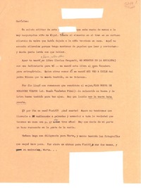 [Carta] [a la] Carísima [Gabriela Mistral]