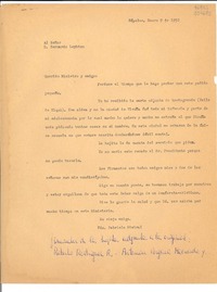 [Carta] 1952 ene. 9, Nápoles, [Italia] [a] Señor D. Bernardo Leyhton