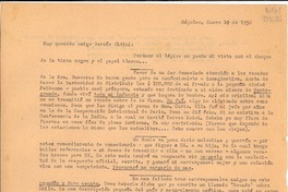 [Carta] 1952 ene. 10, Nápoles, [Italia] [a] Muy querido amigo García Oldini