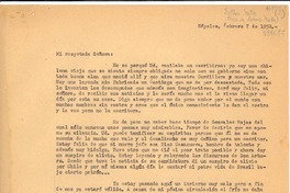 [Carta] 1952 feb. 7, Nápoles, [Italia] [a] Mi respetada señora