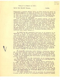 [Carta] 1939 mar. 29, Niza, [Francia] [a] Señor Don Moisés Vargas, Paris
