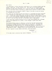 [Carta] 1964 Nov. 7, [EE.UU.] [a] Dear Doris [Dana]