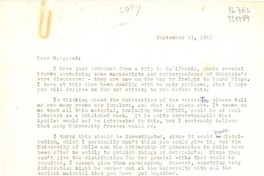 [Carta] 1965 Sept. 23, [EE.UU.] [a] Margaret [Bates]