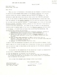 [Carta] 1967 Mar. 17, 5914 Carlton Lane, Washington 20016, D. C., [EE.UU.] [a] Miss Doris Dana, Pound Ridge, New York, [EE.UU.]