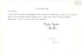 [Carta] 1967 Oct. 27, [EE.UU.] [a] Dear Doris [Dana]