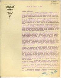 [Carta] 1947 mar. 30, Vicuña, [Chile] [a] Gabriela [Mistral, Monrovia, California, Estados Unidos]