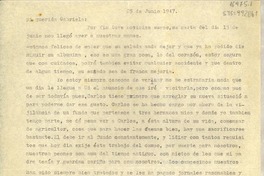 [Carta] 1947 jun. 25, [Santiago, Chile] [a] Gabriela [Mistral]