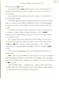 [Carta] 1984, Washington D. C., [Estados Unidos] [a] Doris Dana, Hildreth Lane, Bridgehampton New York