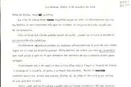[Carta] 1984, Washington D. C., [Estados Unidos] [a] Doris Dana, Hildreth Lane, Bridgehampton New York