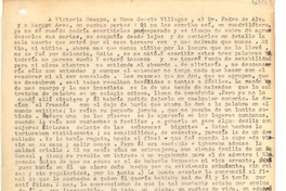 [Carta] [a] Victoria Ocampo, Emma Cossio Villegas, Pedro de Alva y Margot Arce