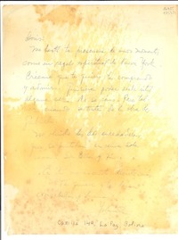 [Carta] Casilla 149, La Paz, Bolivia [a] Doris [Dana]