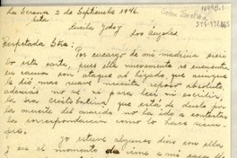 [Carta] 1946 sep. 2, La Serena, [Chile] [a] Lucila Godoy [Gabriela Mistral], Los Angeles, [Estados Unidos]