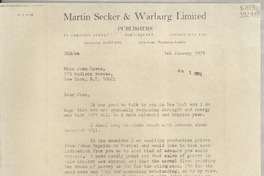 [Carta] 1971 Jan. 1, London, [Inglaterra] [a] Miss Joan Daves, 515 Madison Avenue, New York, N. Y.