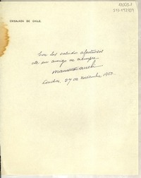 [Carta] 1952 nov.27, Londres, [Reino Unido] [a] [Gabriela Mistral]