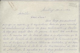 [Carta] 1967 dic. 20, Santiago, [Chile] [a la] Señorita Doris Dana