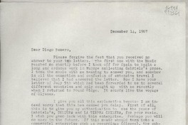 [Carta] 1967 Dec. 14, Hack Green Road, Pound Ridge, N. Y., U.S.A. [a] Diego Romero