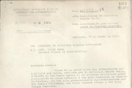 [Carta] 1978 ene. 17, Santiago de Chile [a] Doris Dana, Estados Unidos