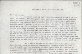 [Carta] 1993 jun. 8, Santiago de Chile [a] mi querida Doris