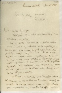 [Carta] 1948 feb., Punta del Este, [Uruguay] [a] Gabriela Mistral, Petrópolis, [Brasil]
