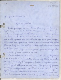 [Carta] 1933? nov. 25, Fuenfría, [España] [a] Gabriela [Mistral, Lisboa. Portugal]