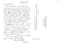 [Tarjeta] 1988 dic., [Chile] [a] Doris Dana