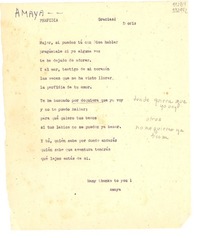 [Carta] [a] Doris Dana